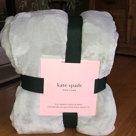 kate spade Other - Ash gray fleece blanket by Kate spade, super soft.